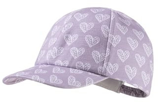 Sterntaler Baseball -Cap Herzen für Mädchen - Jerseycap mit Herzen - Schildkappe für Babys mit UV Schutz 50+ - schützende Basecap für Babys an heißen Sommertagen - flieder, 49