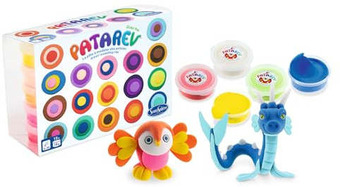 SentoSphère - Patarev - Coffret de 15 pots de 18 grammes - Modelage enfant - Pate à modeler - A partir de 6 ans - autodurcissante -
