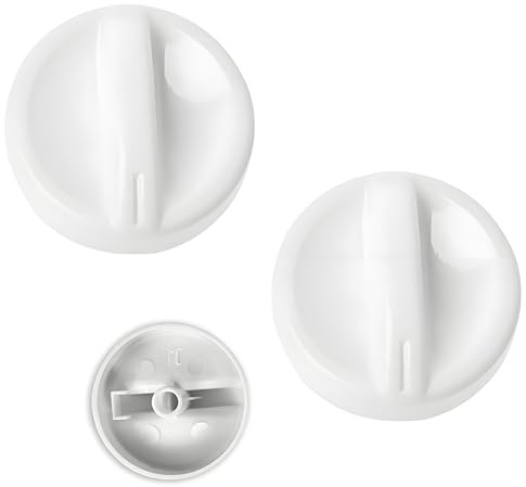 OHYER botones universales para horno microondas Mando Universal para Horno Botones de Cocina de Gas Perilla Cocina Mando Piezas de Repuesto para Hornos Perfectamente ajustado (Blanco, 46 * 12mm-2)