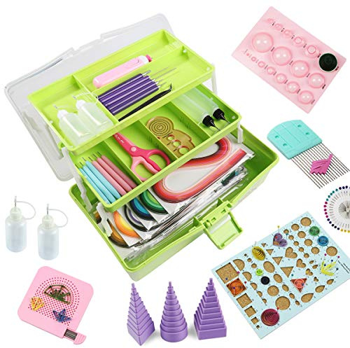 IMISNO Quilling Kit with Paper Crimper,Tools,Strips for Beginners Set