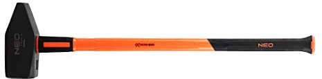NEO TOOLS Martillo de carpintero, mango de fibra de vidrio, mango ergonómico de goma, vástago forjado, rectificado, endurecido, certificado GS y TÜV Rheinland, DIN 1193 (10 kg)