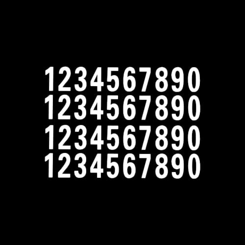 40Pcs White Pieces Reflective Mailbox Number Sticker Decal Adhesive Reflective Address Numbers Number 0-9 for Window, Signs, Door, Cars, Mailbox Accessories and Hardware (1inch)