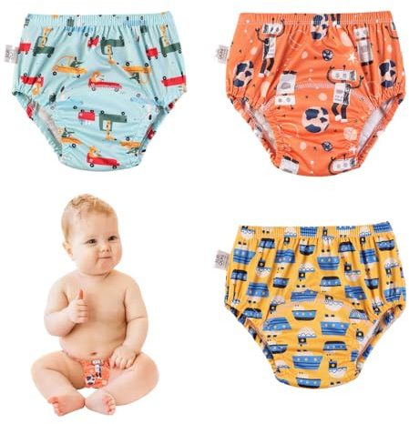 CATOR Calzones de Entrenamiento para Bebé, 3 pcs Bragas de Aprendizaje, pañal de Aprendizaje Calzoncillos Aprendizaje, Calzones de Entrenamiento Reutilizables para Bebés