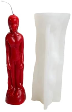 Silicone Candle Moule de fabrication de bougies - Moule de cire flexible réutilisable pour l'artisanat fait à la main, décorations intérieures, savon, résine, projets d'art argileux | Kit de moulage d