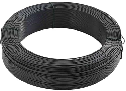 Fil de Fer Acier Galvanisé, Fil de Tension Galvanisé Plastifié pour Jardin 250 m 0,9/1,4 mm Acier Anthracite