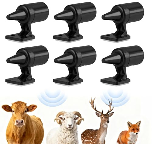 ONGNIUU Pack de 6 Ahuyentador de Animales para Coche y Moto, Advertencia Ultrasónica de Ciervos Alimentada por Aire, Evitar Colisiones de Animales, Dispositivo Ultrasónico Anti Jabalíes