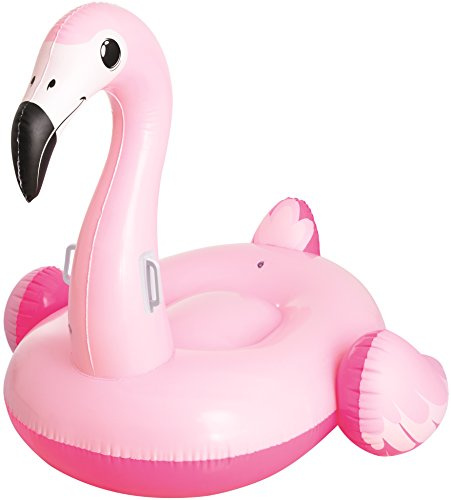 Bestway 41099 Pretty Pink Flamingo Rider Simdjur för barn, 145 x 121 cm