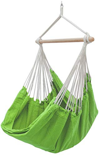 eyepower XL Hängesessel 185 x 130 cm für 2 Personen - Hängestuhl Outdoor & Indoor - Schwebesitz für Garten Balkon Terrasse - Relaxstuhl aus 100% Baumwolle - Sitzschaukel im Boho Stil ohne Gestell