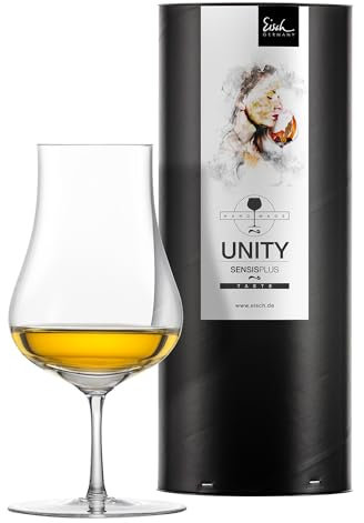 EISCH Malt Whisky Nosing Glas Unity SENSISPLUS in Geschenkröhre (1 Stk), Handgefertigtes Whiskyglas für Malt Whisky, Cognac und Rum, spülmaschinenfest, Made in Germany (Art.-Nr. 180085)