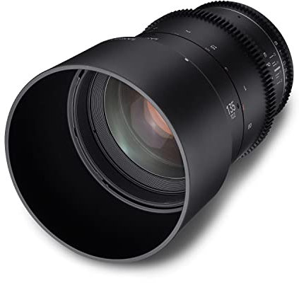 Samyang MF 135mm T2,2 VDSLR MK2 MFT – Video Cine Objektiv Teleobjektiv Festbrennweite für Micro Four Thirds Kameras, manueller Fokus, für Panasonic DC-GH5s DC-GH5 II BGH1 Olympus OM-D E-M1 Mark III