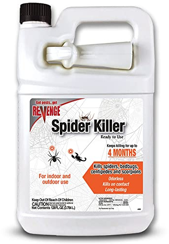 Bonide Revenge Spider Killer, 128 oz Ready-to-Use Spray, Long Lasting Odorless for Formula for Indoors and Outdoors