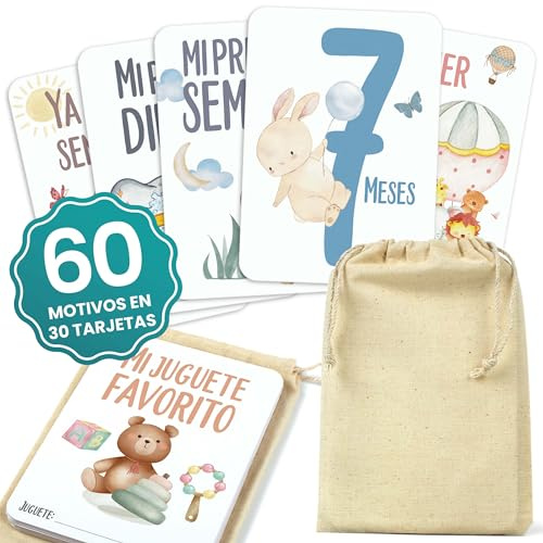 CONTRAXT Tarjetas cumple meses bebe español. Bonitas cumple mes bebe meses (PRINT9AA, PRINT9AB) (1, 11)