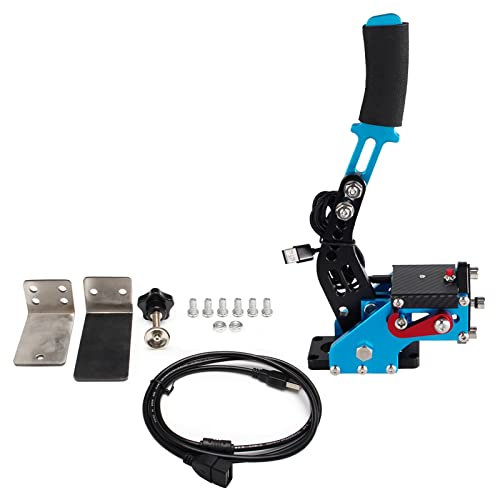 Bruce & Shark USB Handbremse Handbrake with Fixed Base für Racing Games Wheel Stand G29 für PS4/PS5 & G29 & 64-bit PC Logitech Blau [video game]