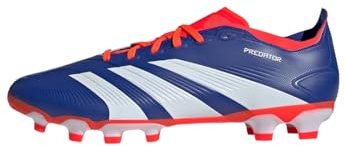 adidas Unisex Predator League Football Boots Multiground Fußballschuhe, Lucid Blue/Cloud White/Solar Red, 42 2/3 EU