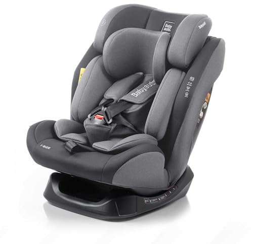 BABYAUTO - Silla de coche sin isofix LOLO 40-150cm – Edad: desde el nacimiento hasta los 12 años –I-size – Acontramarcha hasta los 105 cm, 4 años aprox - Sin Isofix (MOON GREY)
