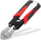 BLOSTM Mini Bolt Cutters 8 - Heavy Duty Wire Cutters Heat Treated Bolt Cutter for Maximum Durability, Chain Cutter with Ergonomic Rubber Grip Padlock Cutter, Fence Wire Cutters (Red)