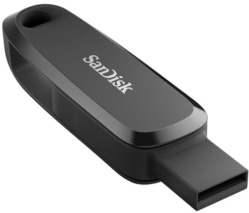SanDisk Phone Drive 256 GB, 2-in-1 Phone Storage (Für Android Smartphones und Tablets, Mac und Computer, USB Type-C und USB Type-A Anschluss, Automatisches Backup, Rescue PRO Deluxe) Schwarz