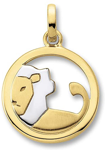 SEVENTYNINE Damen Gold Schmuck Löwe Sternzeichen Anhänger aus 333 Gelbgold