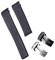 hoosouk Wasserdichtes Gummiarmband für TAG HEUER CARRERA Herren Damen Uhrenarmband Armband Gürtel(Black buckle,24mm)