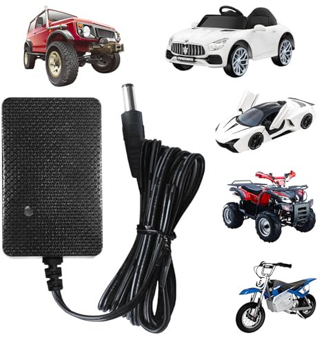 Tosiicop 12V Ladegerät für Kinder Motorrad Elektroauto - 12Volt Battery Charger für Kinde Ride on Toys 12V Netzteil für Baby Elektrisch Vierrädriges Fahrzeug SUV ATV Verschiedene Modelle (12V Charger)