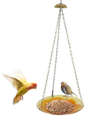 de Aves y Pájaros,Bandeja de Alimento Refinada como Elemento Decorativo,Alimentador de Comida para Colibríes | para Uso en Exterior Patio Jardín Trasero Porche Balcón Parque Árbol y