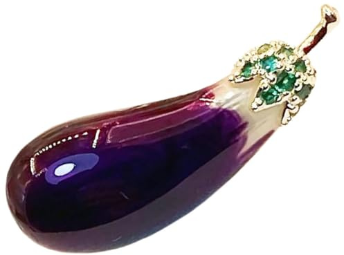 Generico Spilla di Melanzana per San Elegante e Facile da Appuntare in Rame e Festa della Mamma Accessorio per Donna per Maglioni e T-shirt