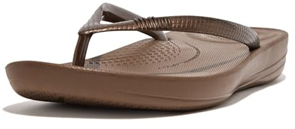 FitFlop Women's iQushion Ergonomic Flip Flops - Lightweight & Comfortable with Natural Arch Support - Bronze - 4 UK