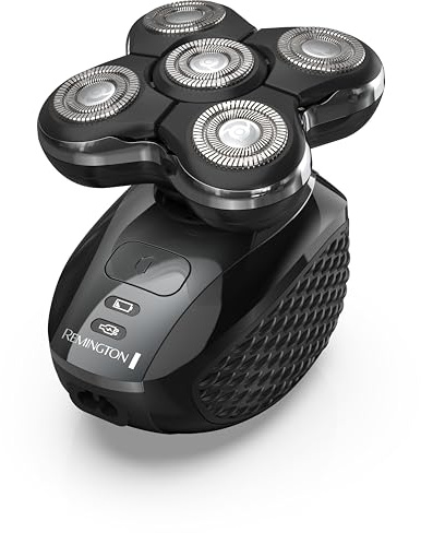 Remington XR7000 Balder Pro Rotary Shaver Rechargeable Waterproof Electric Razor for Men Cordless Lithium Power 5 Dual Track Flexing Heads and Pop-Up Trimmer Black