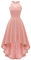 Bbonlinedress Robe Femme Asymétrique de Soirée Courte Devant Longue Dernière pour Cocktail Mariage Invité Bal de Promo Anniversaire Cérémonie Blush XS