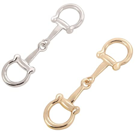 YLYSLFC 2Pcs Simple and Elegant Horsebit Silk Scarf Buckle Ring Scarf Rings,Simple Metal Scarf Rings,Horsebit Clasp for Women Fashion Scarves