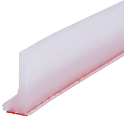 Barrera de Ducha, 1M Barrera Agua Tira Sellado Autoadhesiva, Junta Puerta ducha para Umbrales de Baño Suelo, Lavabo, Bañera, para que no salga el agua,3cm(H) x1.6cm(W)