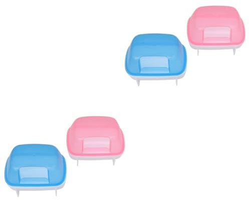 BESPORTBLE 4 Stück Hamster-sandbadehaus Hamstersandbad Hamsterversteck Chinchilla-sandbadehaus Hamster Badesand Kleintierhaus Chinchilla-badehaus Chinchillakäfig Chinchilla-Sand-Badezimmer