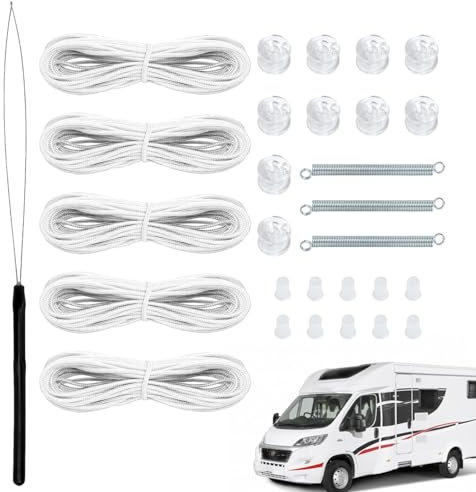 Jalousienschnur-Reparatursatz, Reparaturteile für Fensterjalousien - Reparatursatz für Jalousien und Jalousien,Jalousienschnur für Fensterjalousien, Reparaturlaschen für Vertikaljalousien, Reparatur d