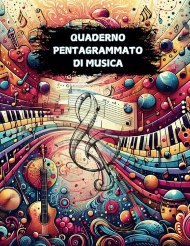 Quaderno Pentagrammato A4 per Ragazzi: 101 Pagine - 6 Pentagrammi in ogni pagina per composizioni musicali.: Perfetto per Giovani Musicisti: Ideale per Esercizi, Composizioni e Lezioni di Musica