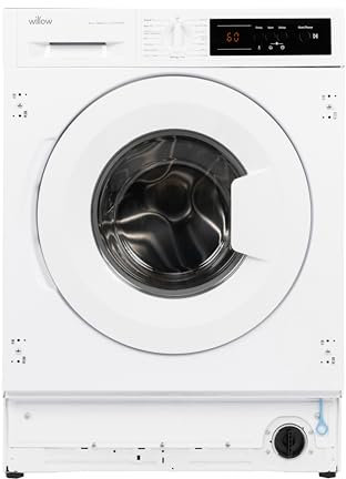 Willow WWM814BI 8kg 1400 RPM Integrated Washing Machine, Built In Washing Machine with Aquaball Feature, 15 Washing Programmes, Allergy Safe, Eco, Front Loading