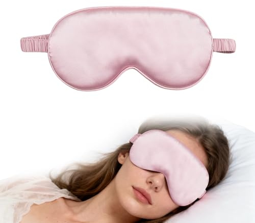 AzureRay Masque Sommeil Soie Doux et Soyeux - Cache Yeux pour Dormir Léger et Confortable, Bloque 100% de la Lumière, Idéal pour Avion, Sieste et Nuit Réparatrice