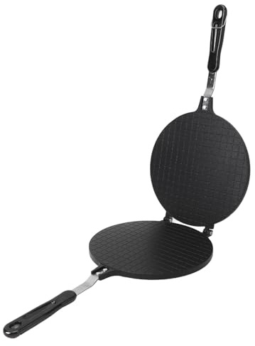 TOPINCN Máquina para Hacer Conos de Gofres, Máquina para Hacer Conos de Helado, Aleación de Aluminio Antiadherente, Sartén para Rollos de Huevo de 8,7 Pulgadas con Largo para Postres (Estilo
