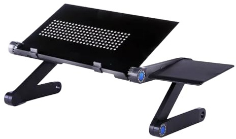 Wisylizv Laptop sängbricka, sängskrivbord för laptop och skrivbord – fällbart laptopskrivbord – halkfri laptop sängbricka med musmatta för mat, soffa, golv, teckning