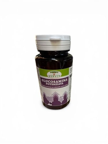 Renaco Glucosamina Potenziata, Polvere, con Acido Ialuronico, Collagene Marino, MSM, Condroitina, per Pelle e Articolazioni gr 75