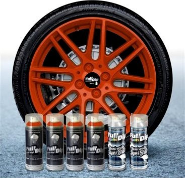 Sophisticauto Felgenfolie Set mit 6 Full Dip Orange glänzend