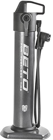 BETO Lufttank, Standpumpe, Fahrradpumpe, Luftpumpe, mit Universaldoppelpumpenkopf, 190psi, 13bar, AV, DV, FV, Autoventil, Dunlopventil, Französisches Ventil, für Tubeless Reifen