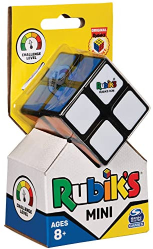 Rubik's, Spin Master, der Cubo 2 x 2 Mini, der Original, mit 2 Schichten mit 4 Würfeln, professionelles Kopfstück mit Farbkombination, Taschenformat, geeignet für Kinder ab 8 Jahren,