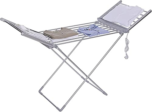 Heated Clothes Airer with Wings,Portable Drying Rack Folding,Standing Electric Heated Clothes Airer Dryer Indoor,230W Energy Efficient,Easy Storage