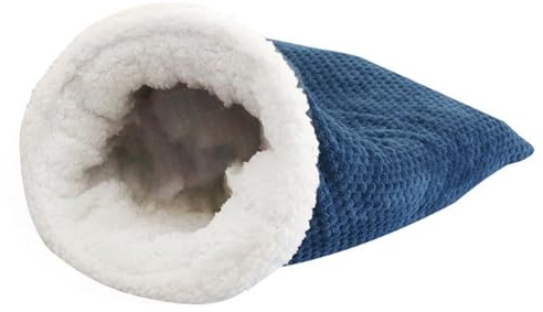 Sac de Couchage Auto-Réchauffeur pour Chat - Lit Moelleux en Peluche, Grand et Confortable pour l'Hiver - Cave 360° Enveloppante
