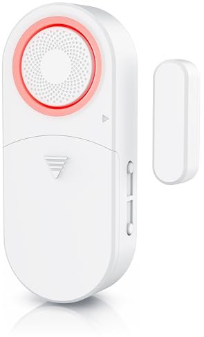 CSL - Fensteralarm Einbruchschutz - Türalarm - 120 dB lauter Signalton Alarmsensor - Tür und Fenster - 2er Set mit Batterien - Alarmanlage - Wohnmobil - Gartenhaus