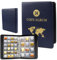 Münzsammelalbum für Sammler 420 Taschen,Münzen Sammelalbum 3.5 * 3.5 cm/4.5 * 4.5 cm,Münzalbum 2 Euro Münzen,Münzen Aufbewahrung Transparent,Euromünzen Münzsammlung Album für Briefmarken,Abzeichen