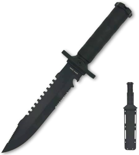 Generico Coltello Survival Outdoor Professionale – Lama Affilata per Bushcraft e Campeggio – Impugnatura Antiscivolo Ergonomica – Fodero Rigido per Trasporto Sicuro - Modello 05