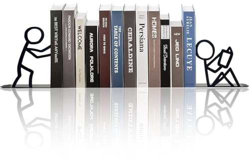 Vesavifaka Support de Livre Décoratif pour Étagères, Original et Mignon en Métal, Adapté aux Livres Lourds, Support pour Bureau École Maison, Décoration de Bureau, Cadeau pour Amateurs de Livres