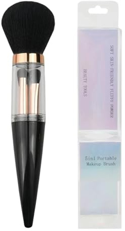 Sminkborstset Portabla Skönhetsverktyg För Ansiktet | Makeupborstset Och Kit Till Löst Puder, Rouge, Bronzer, , Highlighter, Concealer, , Kontor, Studentrum, Camping, Fest