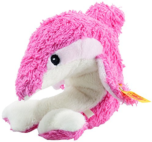 Steiff - Sea Sweeties Dauphin Dala avec Crécelle Peluche, 241277, Rose/Blanc